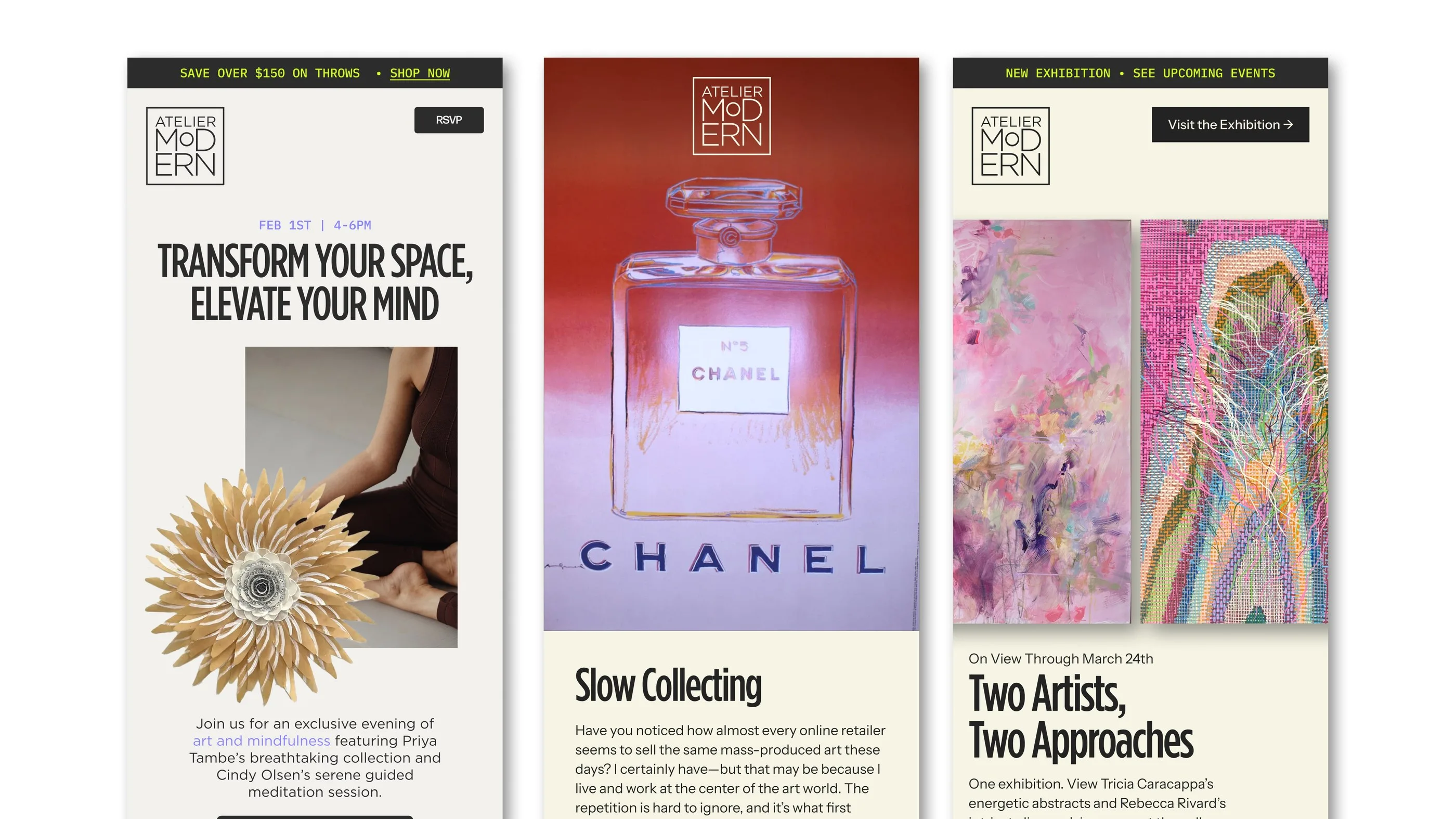 Exhibition emails
