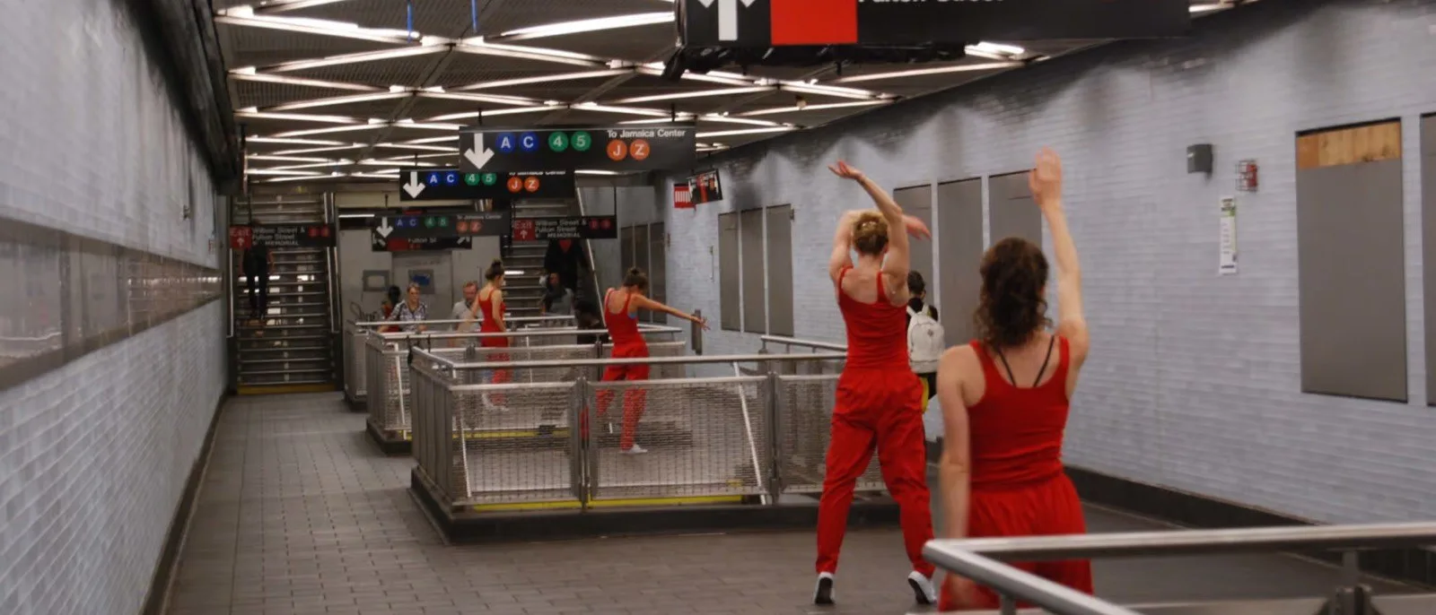 Dancers in the subway