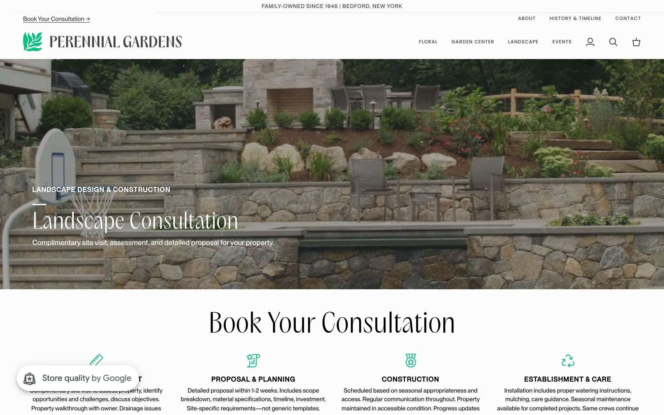 Perennial Gardens website: Landscape design