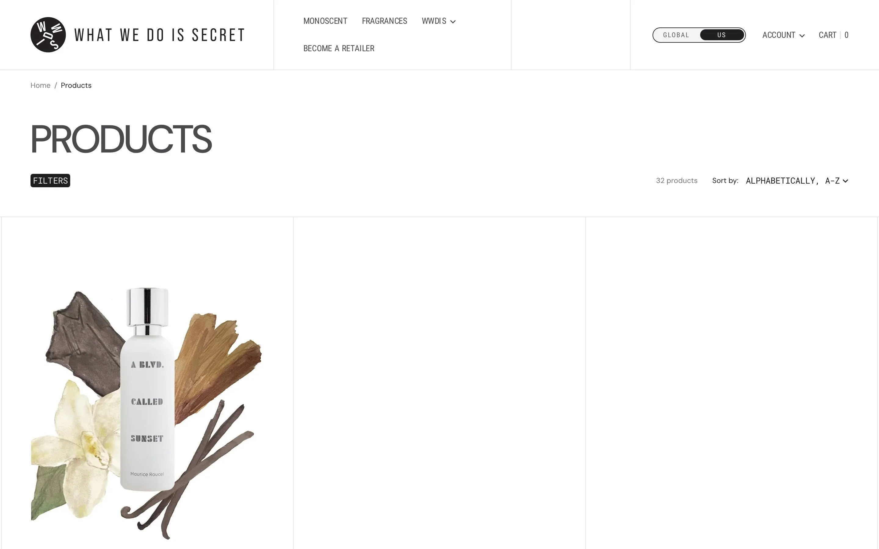 What We Do Is Secret website: All fragrances