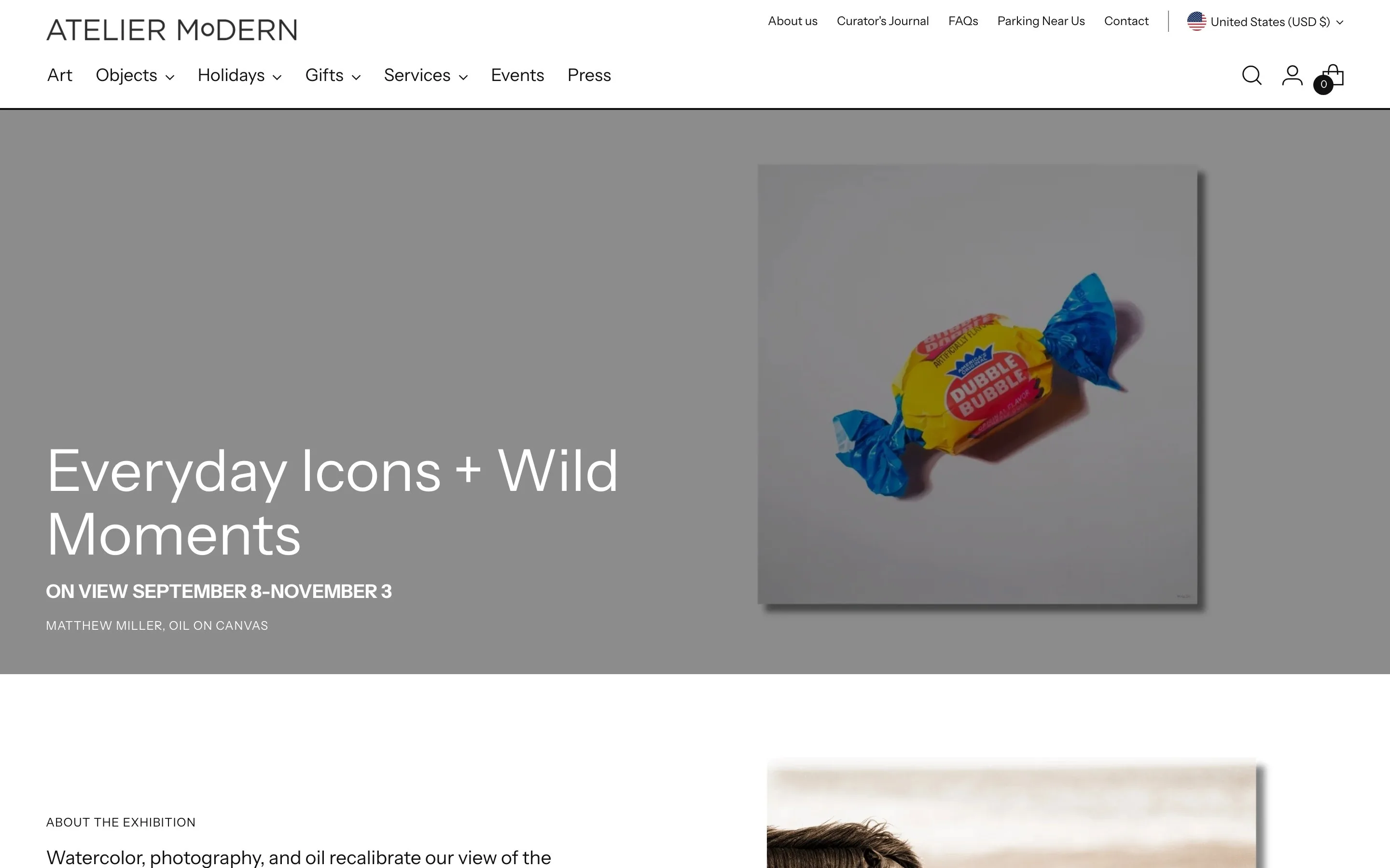 Atelier Modern website: The exhibition