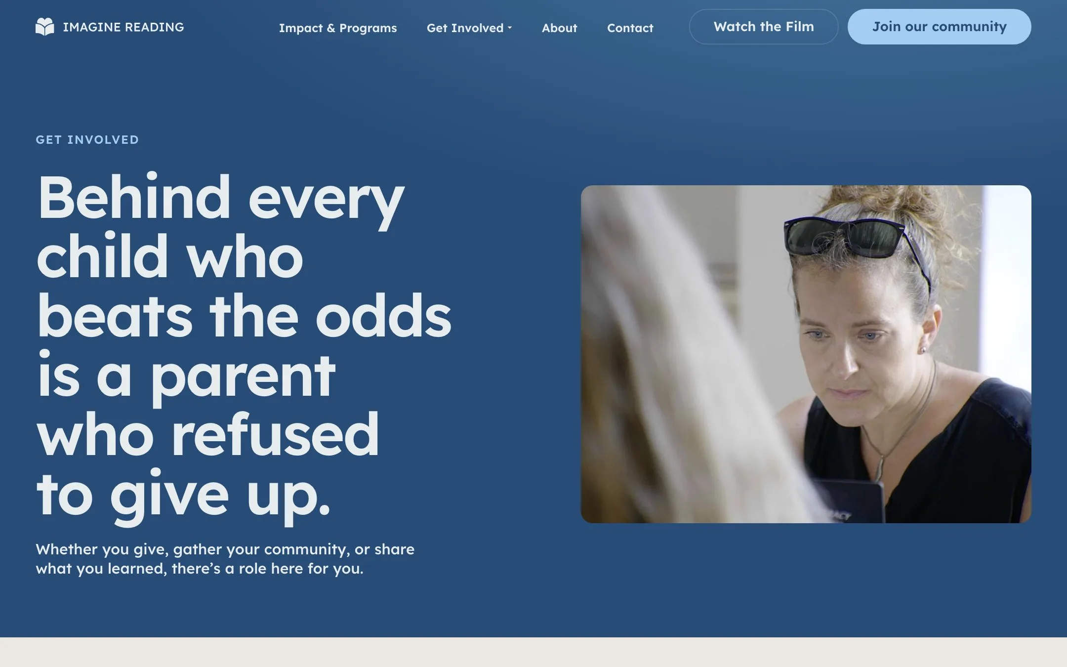 Imagine Reading website: Get involved
