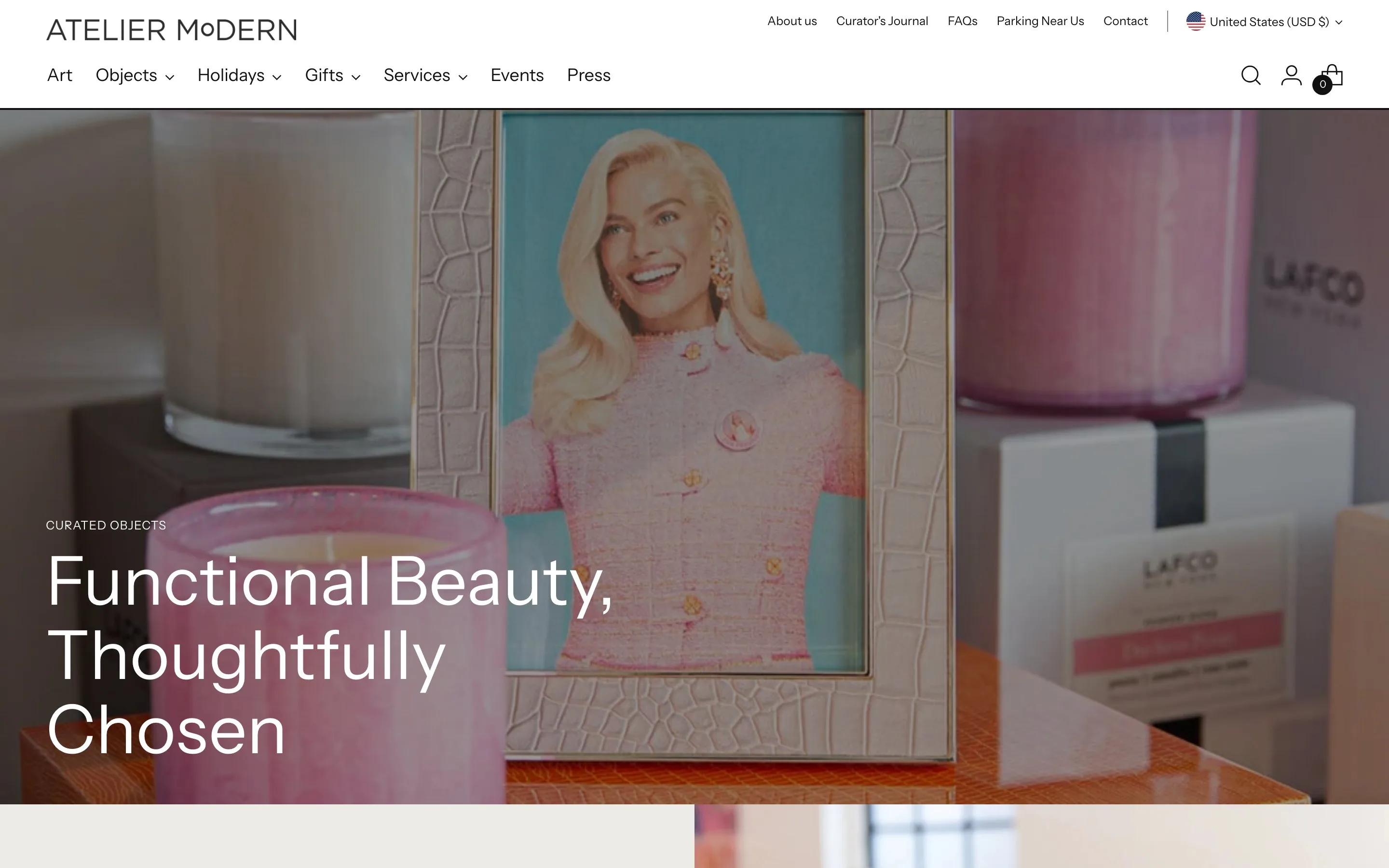 Atelier Modern website: Objects
