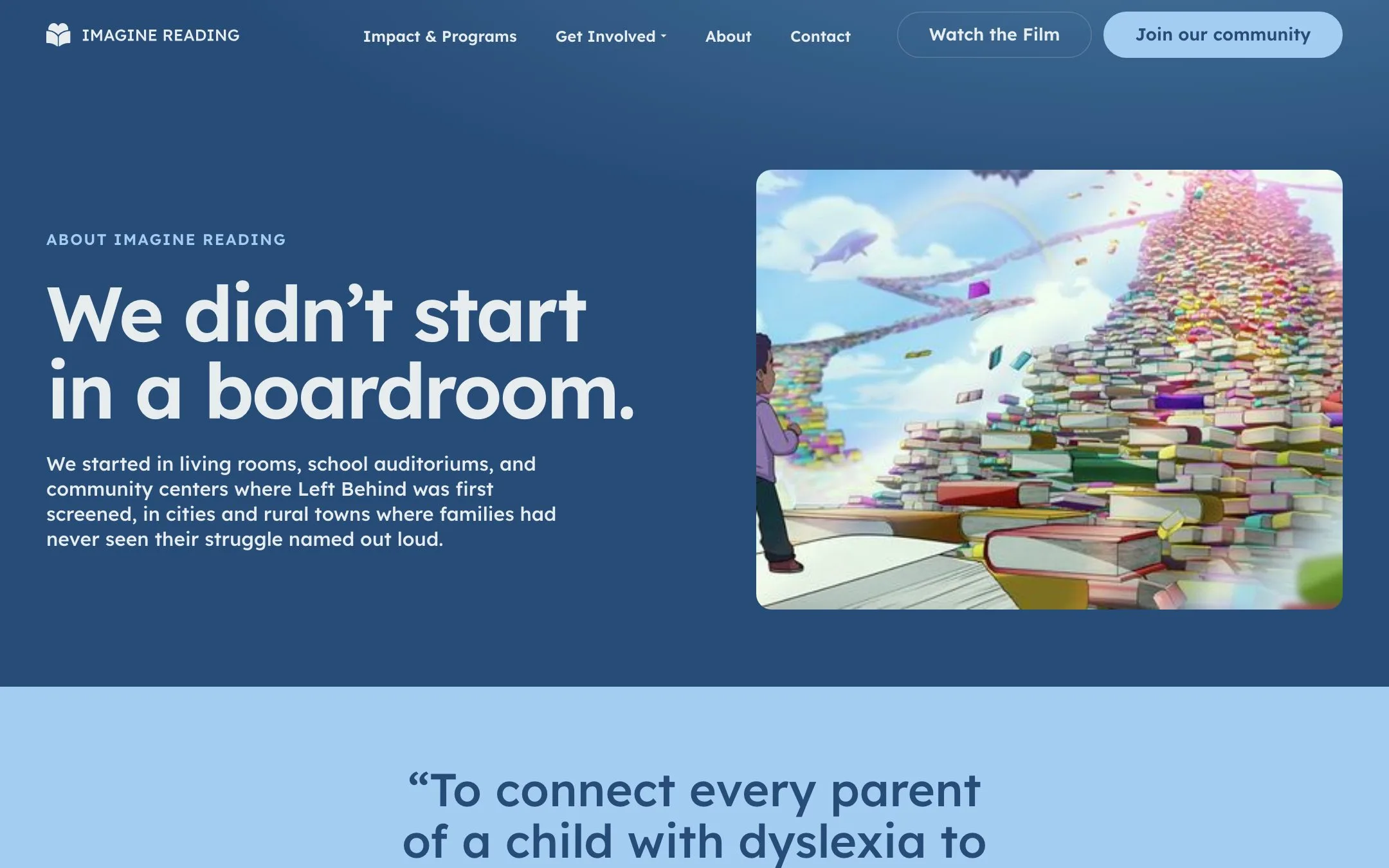 Imagine Reading website: About