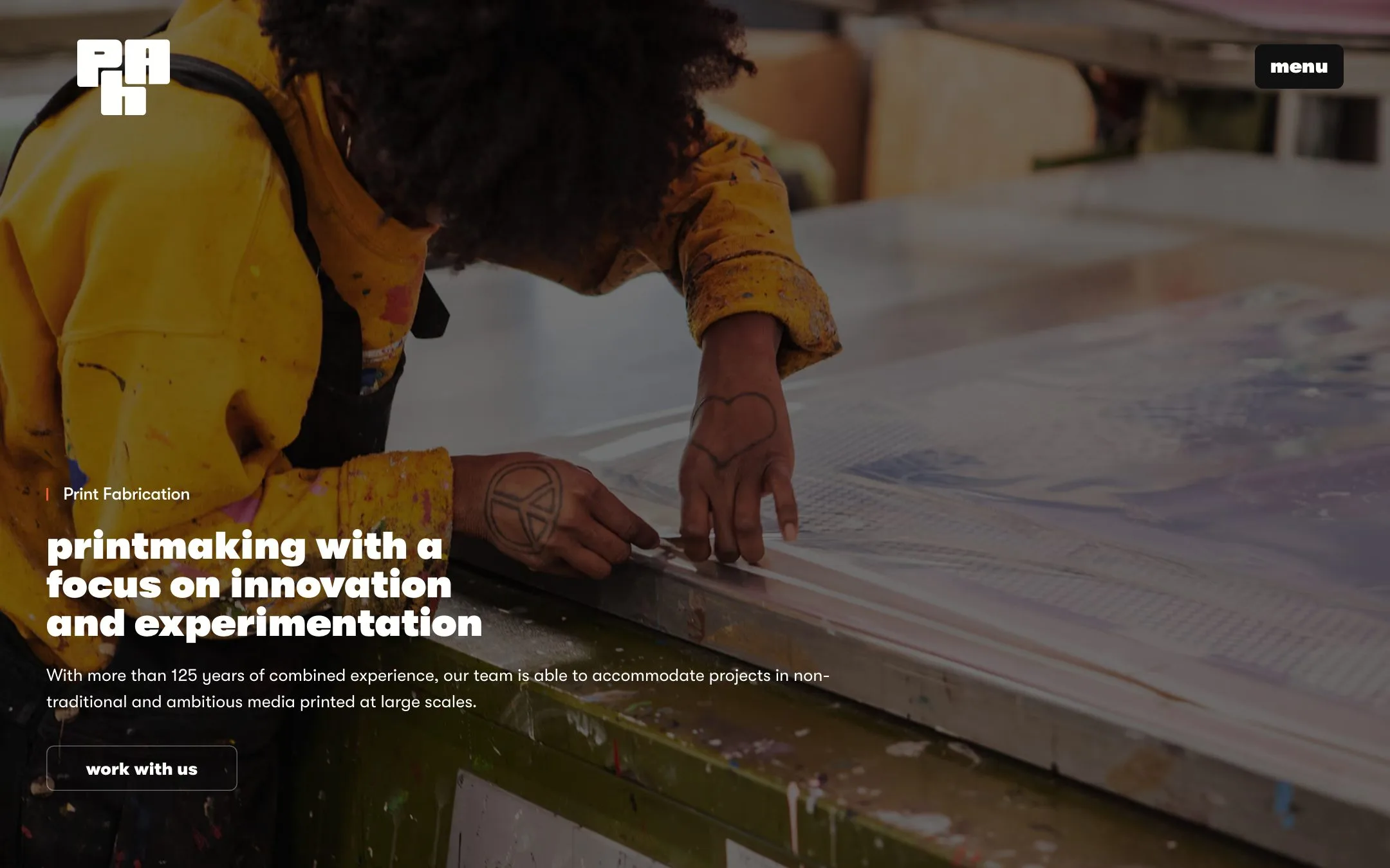 Powerhouse Arts website: Print fabrication