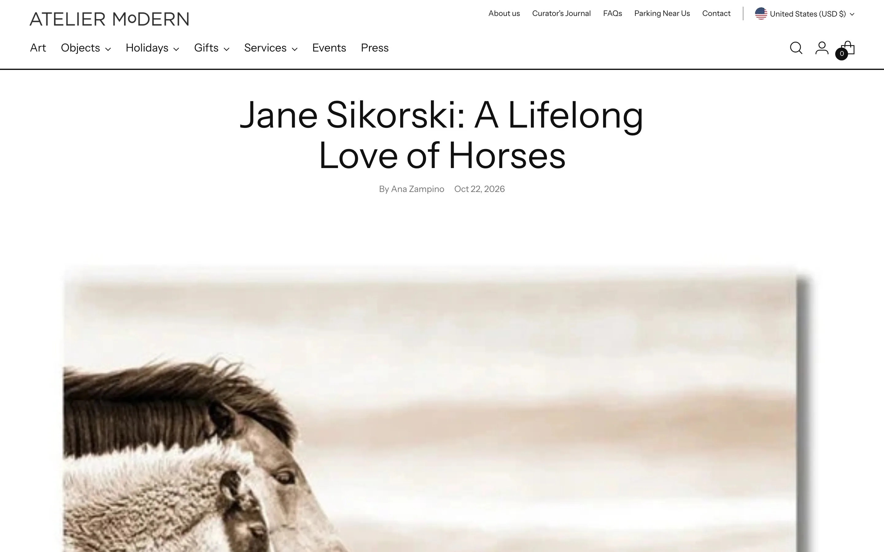 Atelier Modern website: Curator’s journal